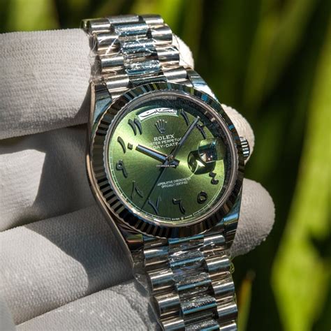 rolex arabic dial green|Rolex arabic numerals price.